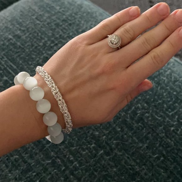 Neiman Marcus Miabella Italian 925 Sterling Silver Byzantine Bracelet - Picture 3 of 7